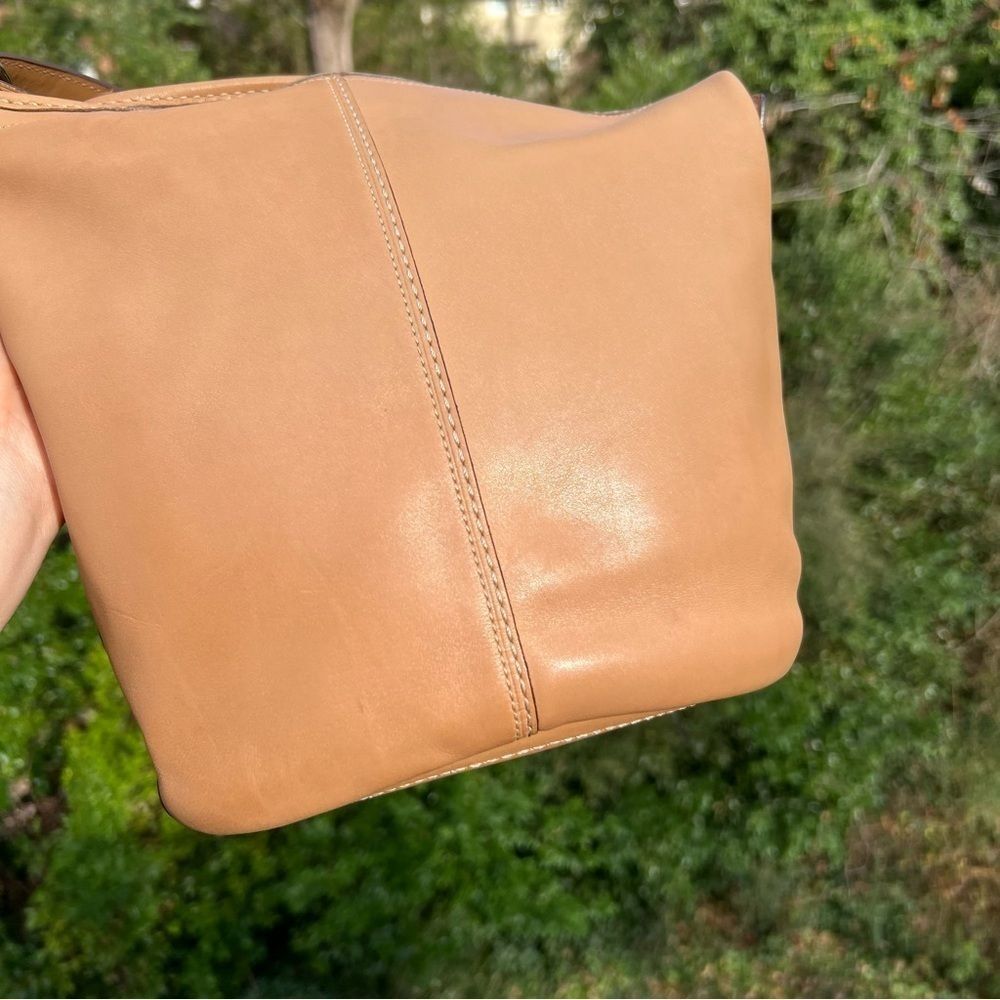 COACH Vintage Y2K Bleecker Duffle Crossbody Shoudler Bag Camel Leather F13353 - Picture 14 of 16